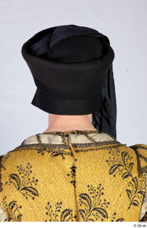  Photos Medieval Prince in cloth dress 1 Formal Medieval Clothing black chaperon caps  hats head medieval Prince 0005.jpg